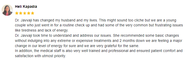 Google review for clinic that offers Exilis Ultra
