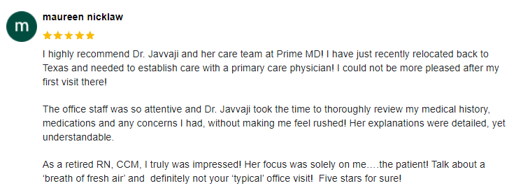 google review for Emsculpt NEO clinic